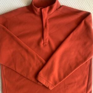 GAP Men's Cozy Half Zip Jacket in Vibrant Rustic Orange Size XL